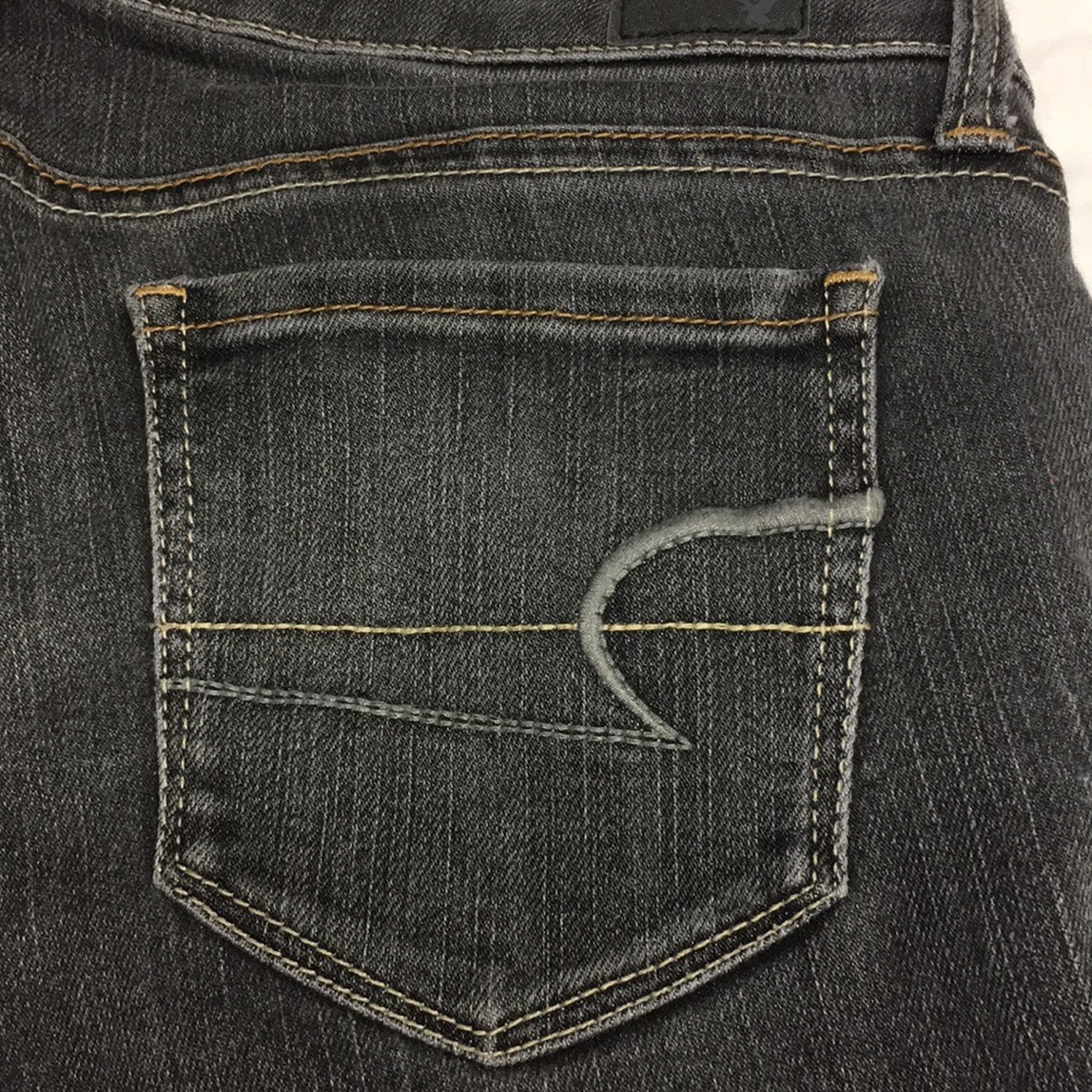 American Eagle dark gray skinnies